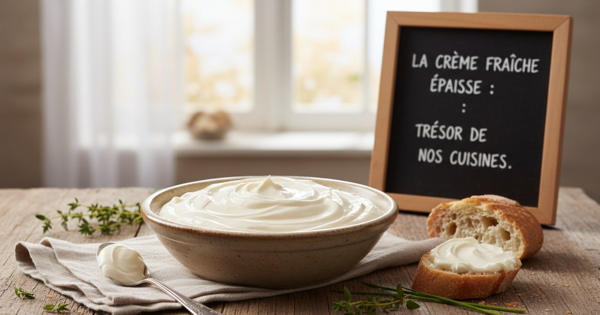 La crème fraîche épaisse : trésor de nos cuisines