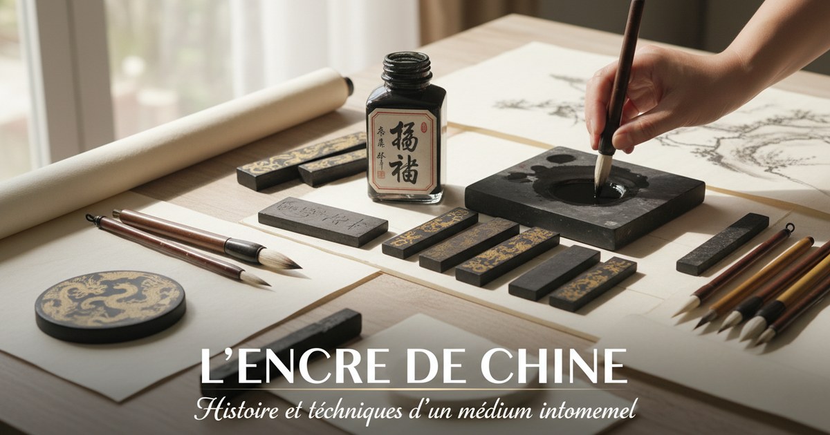 L&rsquo;encre de Chine : histoire et techniques d&rsquo;un médium intemporel