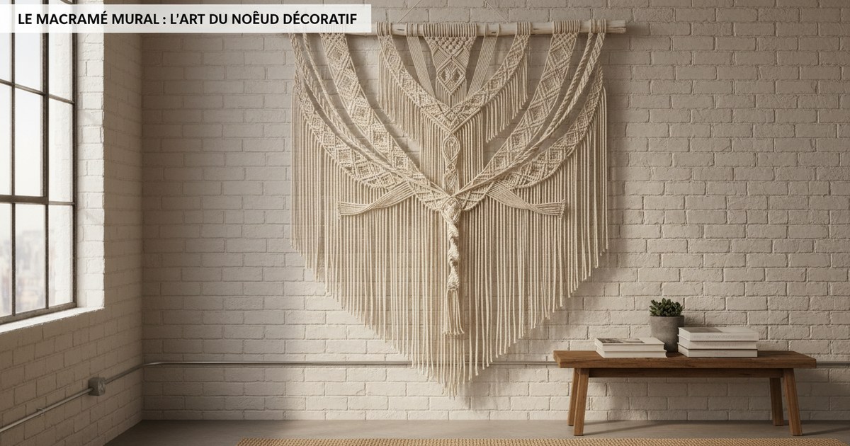 Le macramé mural : l&rsquo;art du nœud décoratif